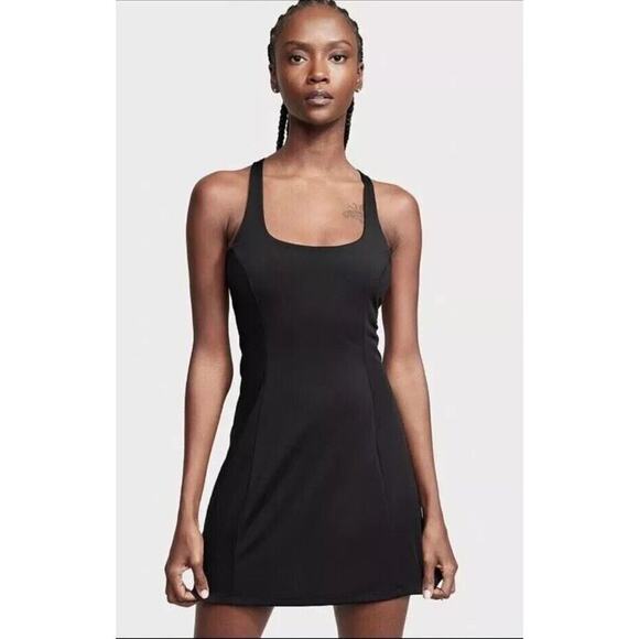 Victoria's Secret Dresses & Skirts - Victorias Secret Dress Sz L Tennis Sport Athletic Black On Point Essential NWT​